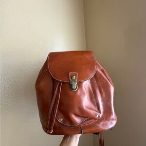 Brown Leather Backpack